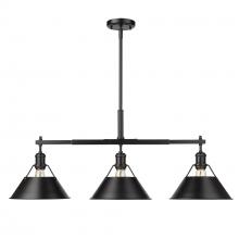  3306-LP BLK-BLK - Orwell 3-Light Linear Pendant in Matte Black